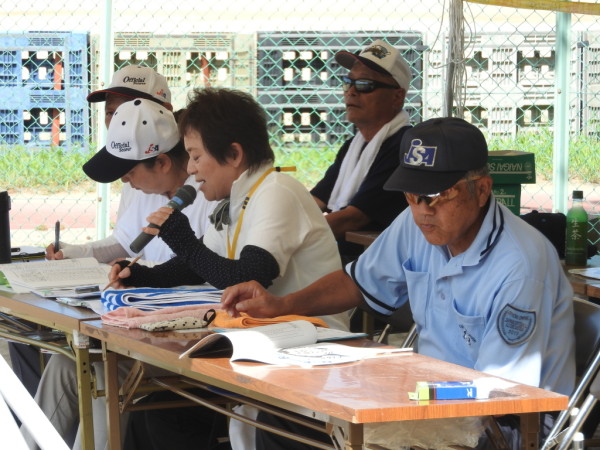 中日本総合男子 試合中の放送、記録の作業風景１