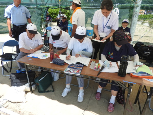 中日本総合男子 試合中の放送、記録の作業風景２