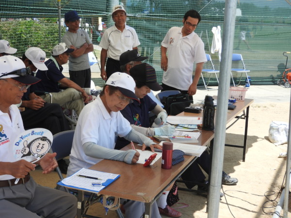 中日本総合男子 試合中の放送、記録の作業風景４