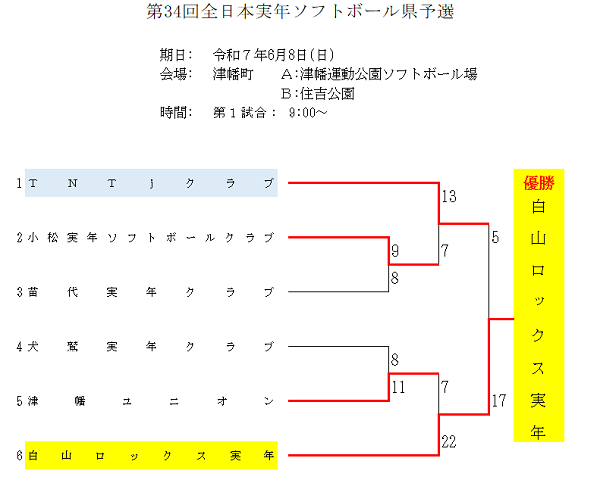 全日本実年　結果
