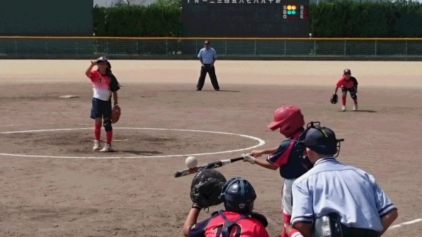 北信越小学生　女子　準決勝戦の模様（なかのと織姫　対　森本アップルベリークラブ　戦）１