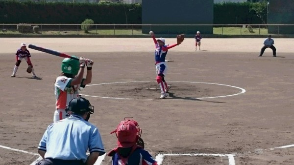 北信越小学生　女子　準決勝戦の模様（伏見台リトルマウス　対　能美グリーンヤンチャーズガールズ　戦）１