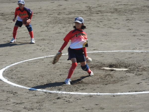 小学生新人大会　準決勝の模様（なかのと織姫ＳＢＣ対森本アップルベリークラブ戦）２