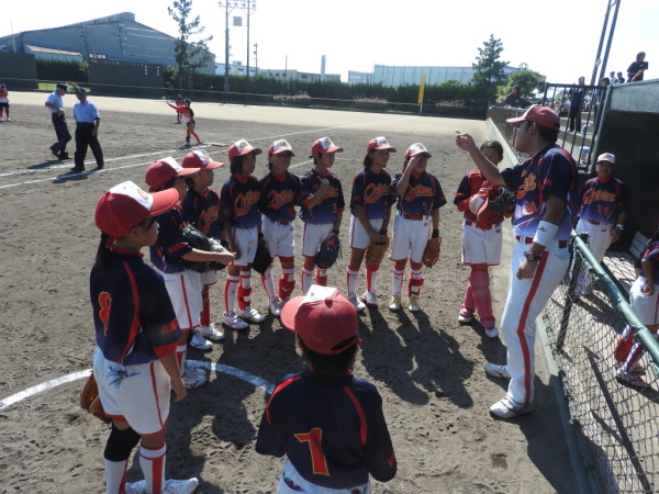 小学生新人大会　準決勝の模様（なかのと織姫ＳＢＣ対森本アップルベリークラブ戦）３
