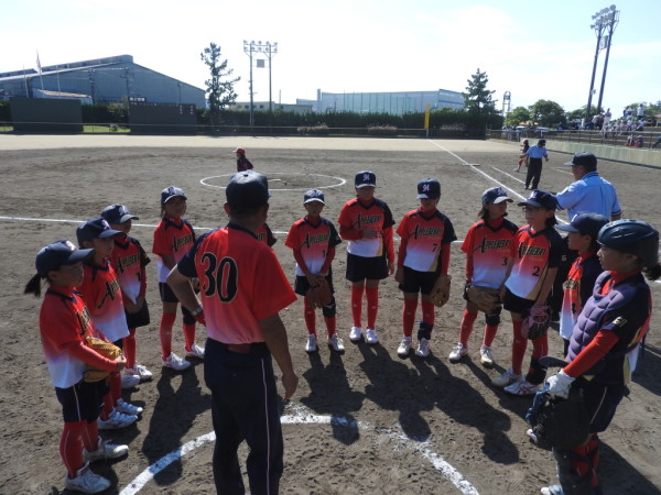 小学生新人大会　準決勝の模様（なかのと織姫ＳＢＣ対森本アップルベリークラブ戦）４
