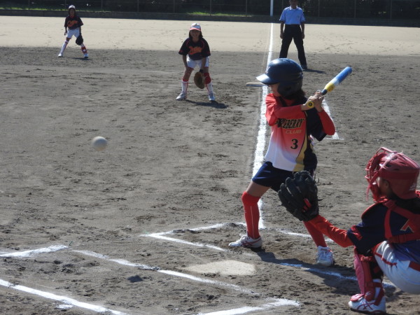 小学生新人大会　準決勝の模様（なかのと織姫ＳＢＣ対森本アップルベリークラブ戦）８