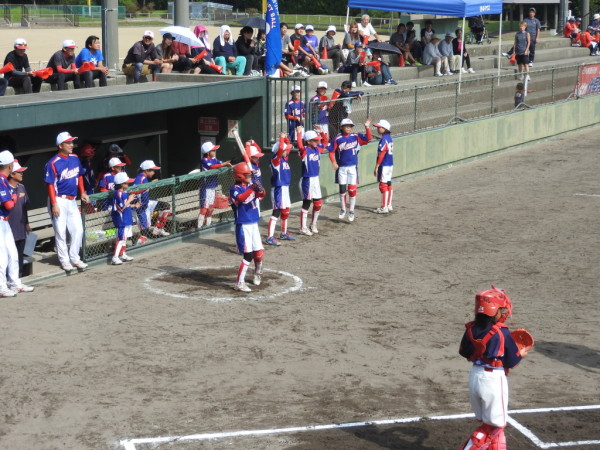 石川県小学生新人大会　決勝戦の模様（伏見台リトルマウス対なかのと織姫ＳＢＣ戦）９