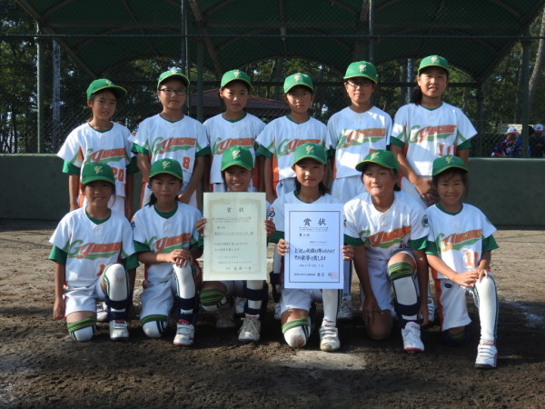 石川県小学生新人大会　第3位チーム＜能美グリーンヤンチャーズ＞