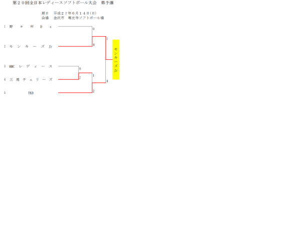 第２０回全日本レディースソフトボール大会　県予選