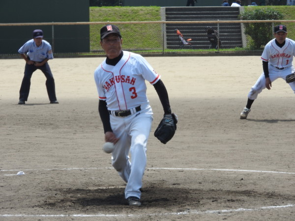 第11回全日本ハイシニアソフトボール大会県予選 決勝戦の模様（白山クラブ　対　小松ハイシニア　戦）１