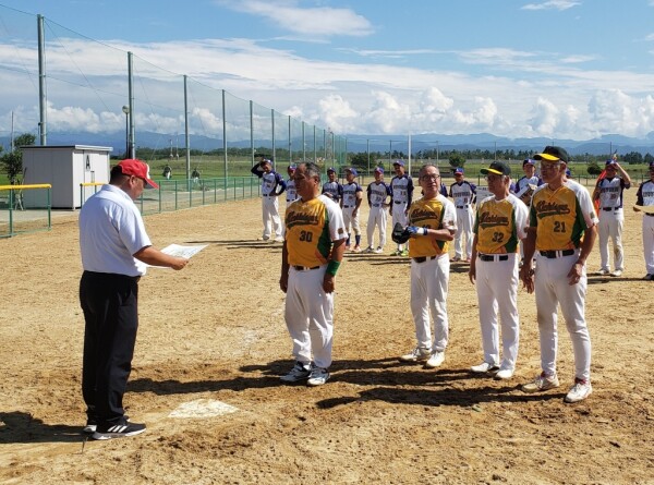 第19回シニア小松市長旗親善大会 弁慶戦準優勝チーム表彰式1