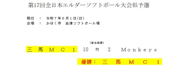 記録3号　全日本エルダー県予選
