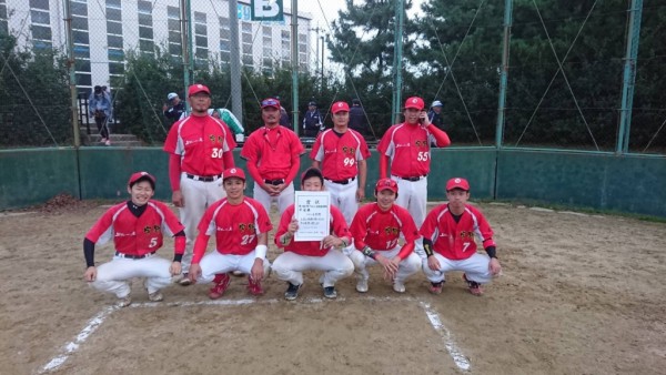 2019第11回一般男子石川県選手権大会 準優勝チーム＜おせんべい處　宇野＞