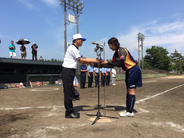 2019第40回全日本クラブ女子選手権大会 閉会式の模様　準優勝チーム＜ＡＬＳＯＫ鹿児島ＡＬＬＷＡＶＥ＞2